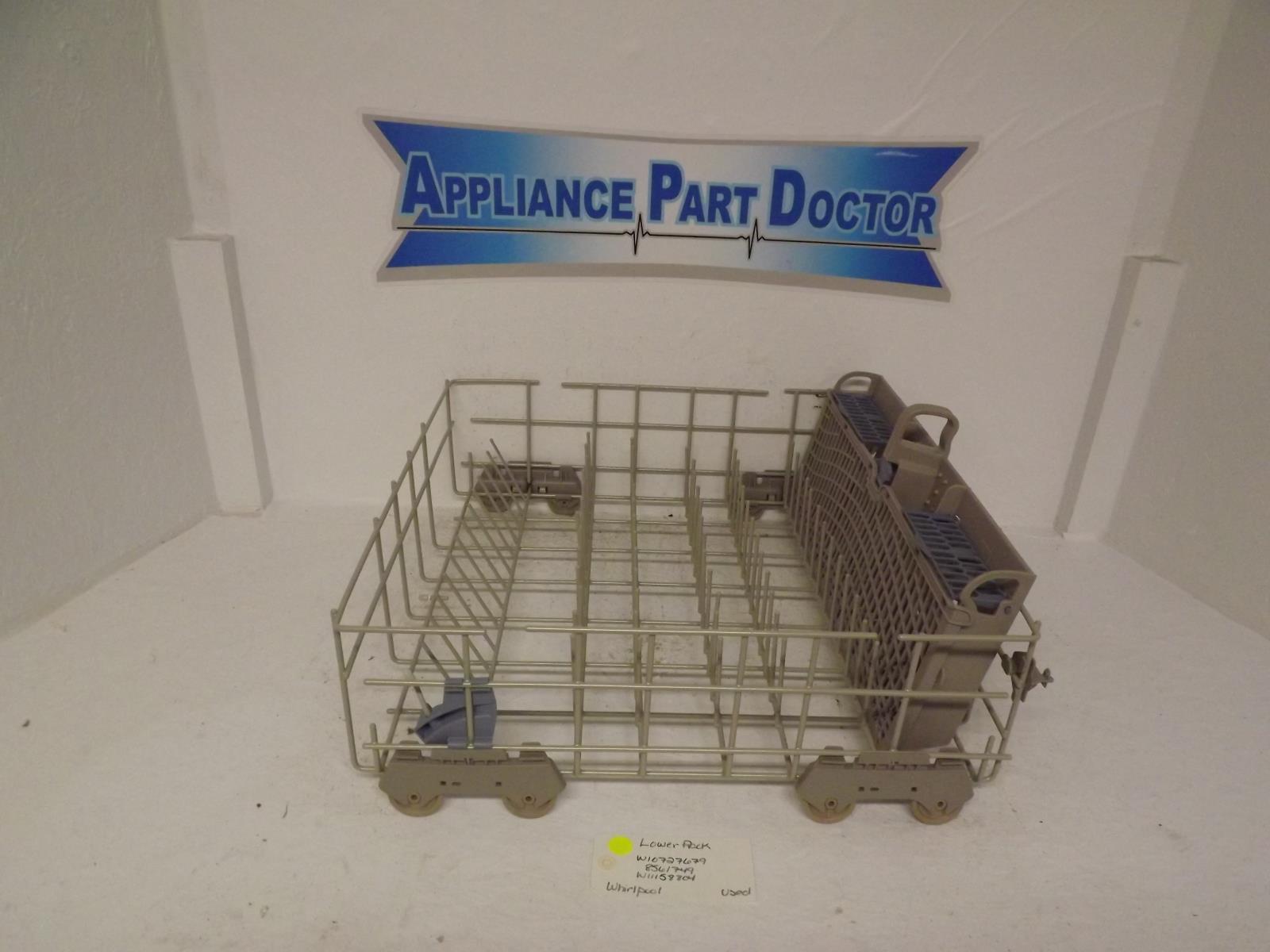 Whirlpool Dishwasher W10727679 8561749 W11158804 Lower Rack Used Whirlpool Dishwasher W10727679 8561749 W11158804 Lower Rack Used